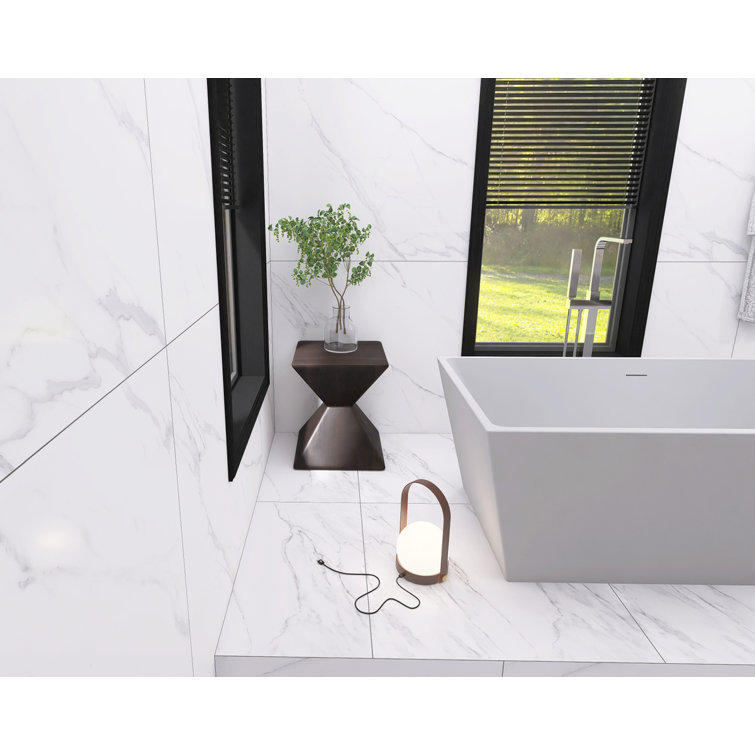 Turner 67'' Glossy White Freestanding Acrylic Bathtub