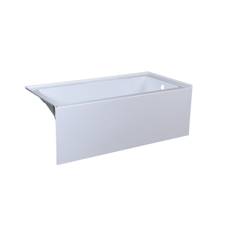 Niklaus 60'' x 30'' Glossy White Acrylic Alcove Bathtub
