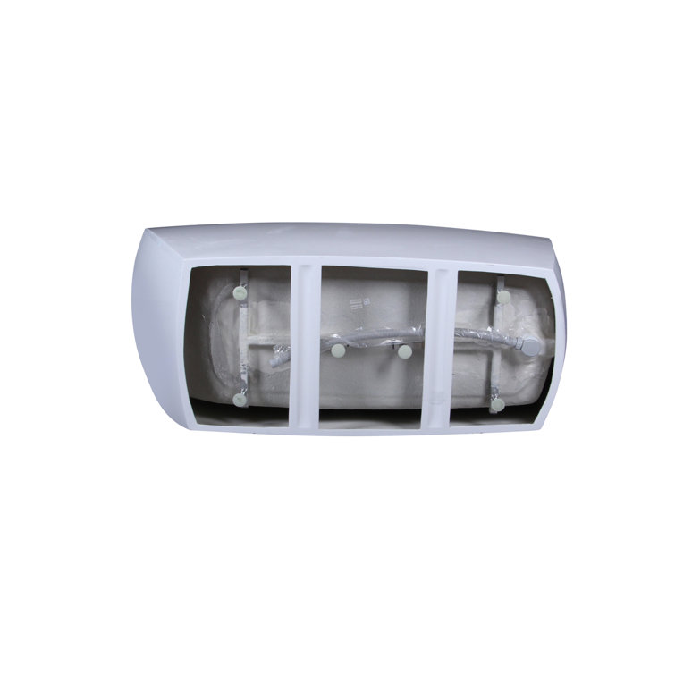 Brock 72'' Glossy White Freestanding Acrylic Soaking Bathtub