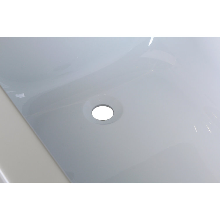 Niklaus 60'' x 32'' Glossy White Acrylic Alcove Bathtub