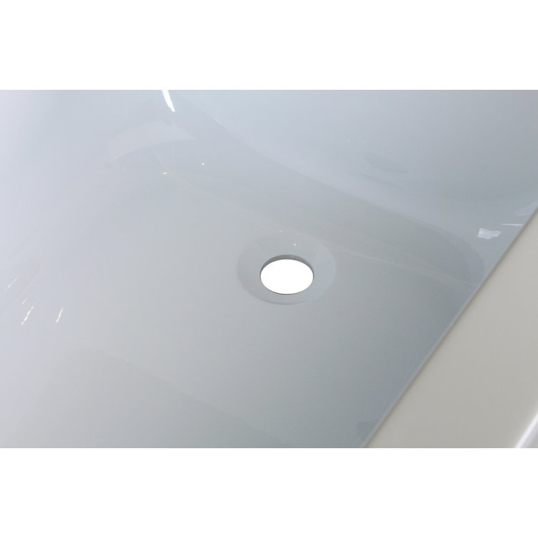 Niklaus 60'' x 30'' Glossy White Acrylic Alcove Bathtub