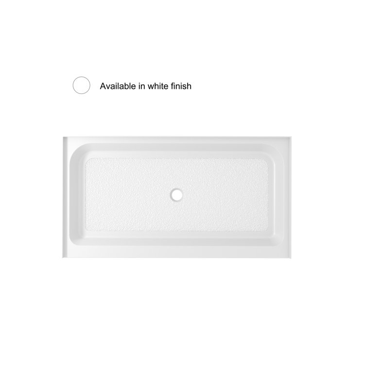 Glossy White 60'' x 32'' Acrylic Rectangular Shower Base