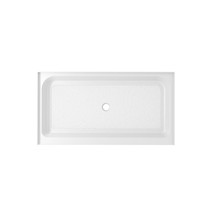 Glossy White 60'' x 32'' Acrylic Rectangular Shower Base