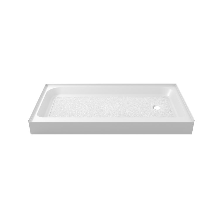 Glossy White 60'' x 32'' Acrylic Single Threshold Shower Base