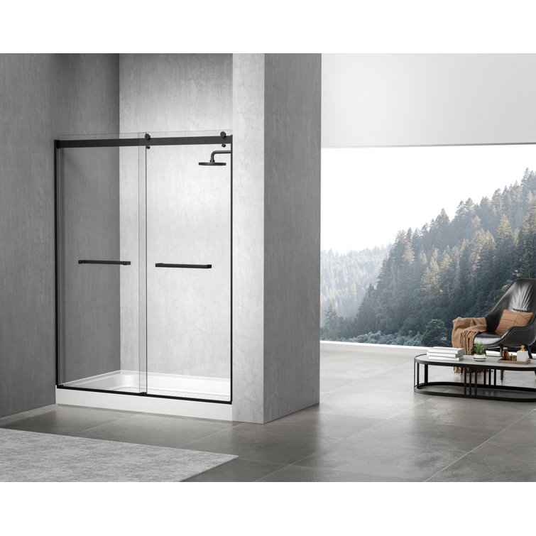 Glossy White 60'' x 36'' Acrylic Shower Base with Right Drain
