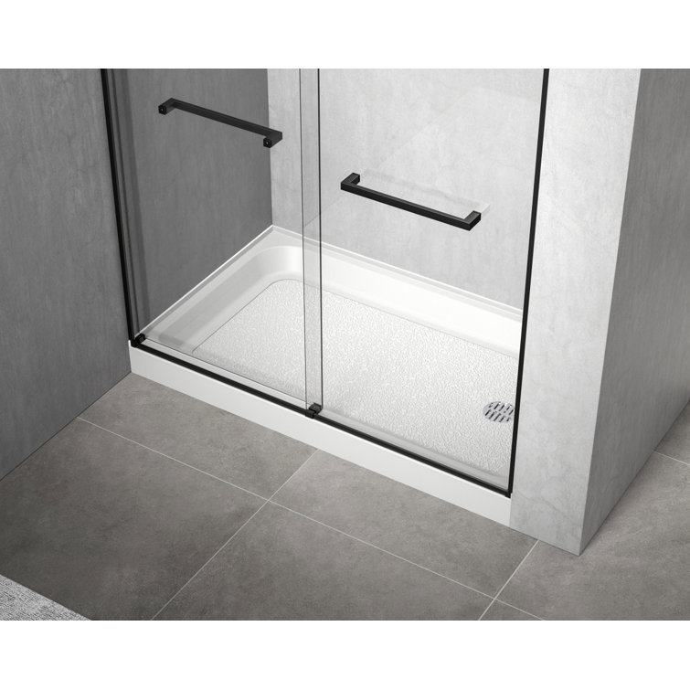 Glossy White 60'' x 36'' Acrylic Shower Base with Right Drain