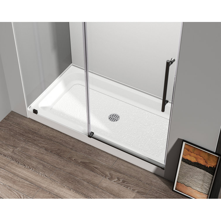 Glossy White 60'' x 32'' Acrylic Rectangular Shower Base