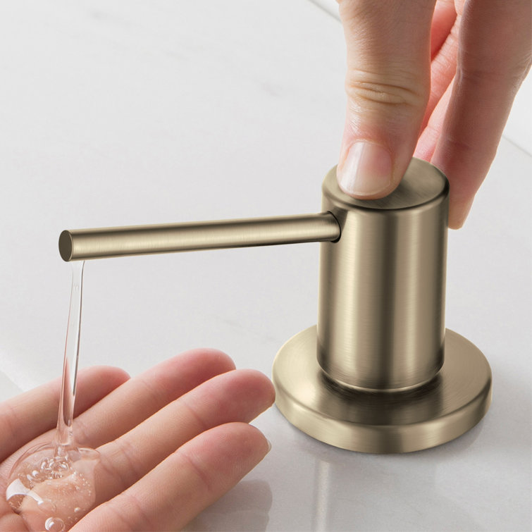 Spot-Free Antique Champagne Bronze Stainless Steel Soap Dispenser