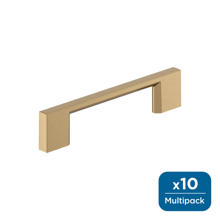 Champagne Bronze Modern Bar Cabinet Pulls with Mounting Hardware