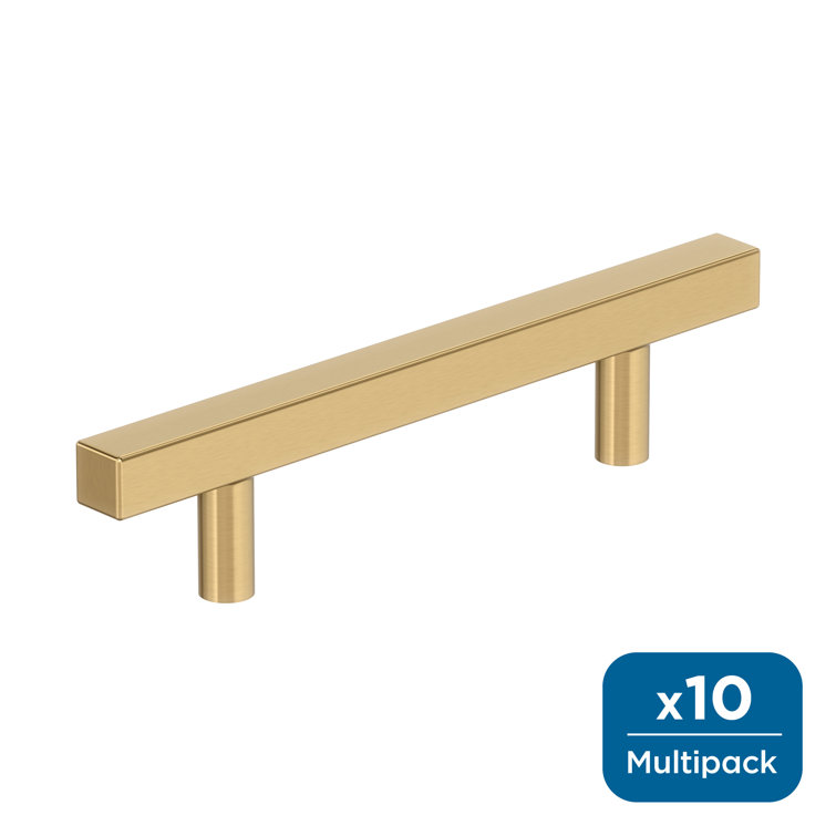 Champagne Bronze Brushed Modern Bar Pulls with Mounting Hardware