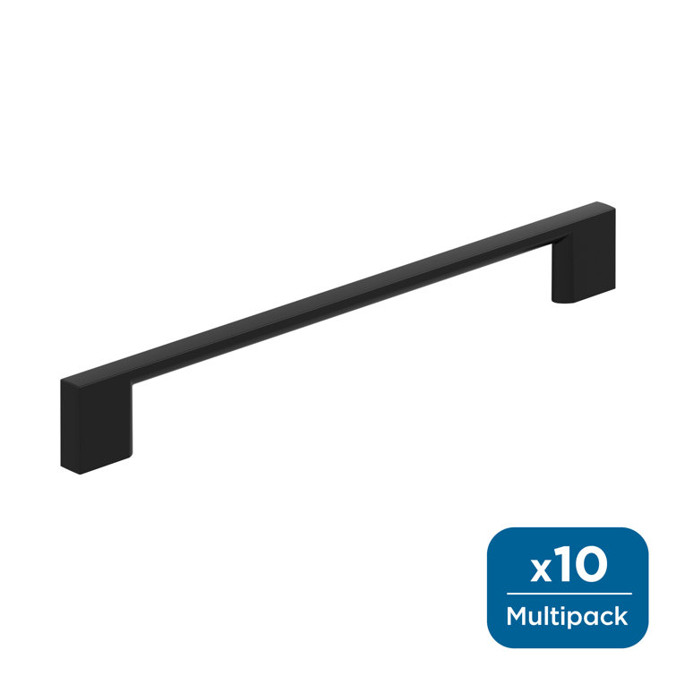Matte Black 8.63" Modern Cabinet Pulls with Mounting Hardware