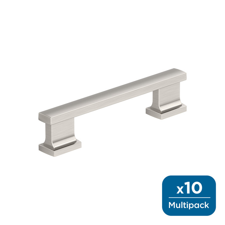 Satin Nickel 3-3/4" Center-to-Center Cabinet Pulls, 10 Pack