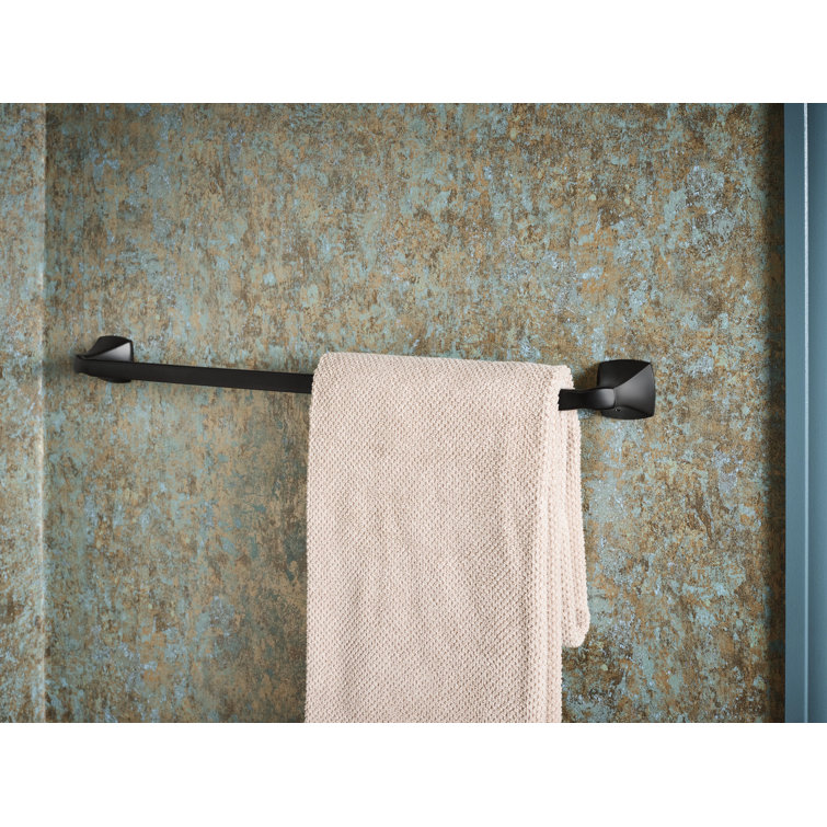 Matte Black 18" Wall Mounted Towel Bar