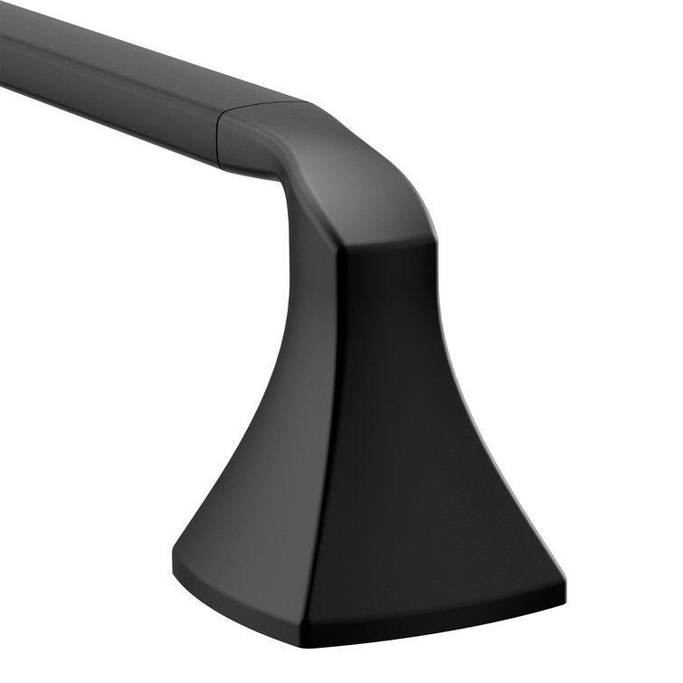 Matte Black 18" Wall Mounted Towel Bar