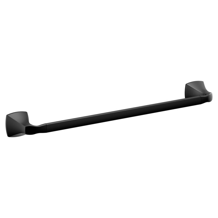 Matte Black 18" Wall Mounted Towel Bar