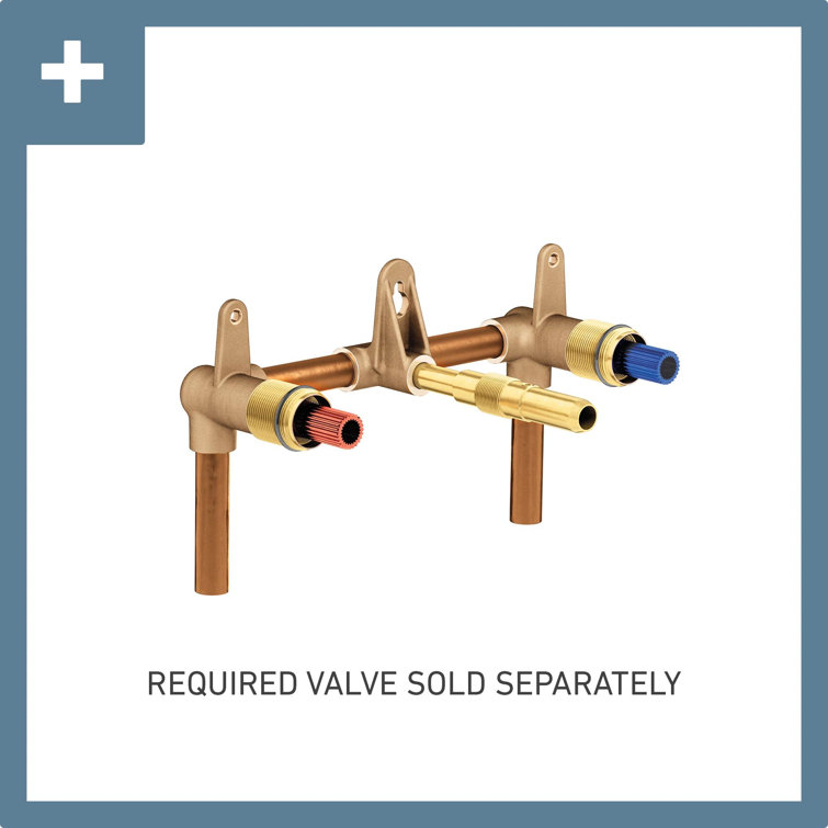 Classic Elegance Brushed Nickel 2-Handle Wall-Mount Bathroom Faucet