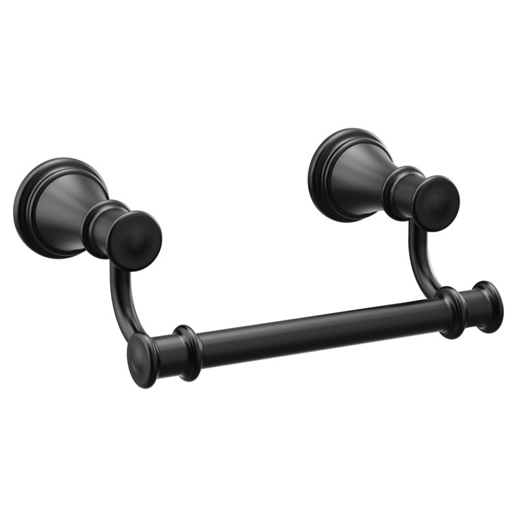 Belfield Matte Black Wall Mount Pivoting Toilet Paper Holder