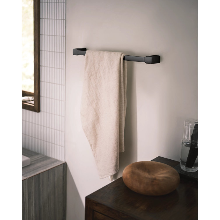 Matte Black 18" Wall Mounted Towel Bar