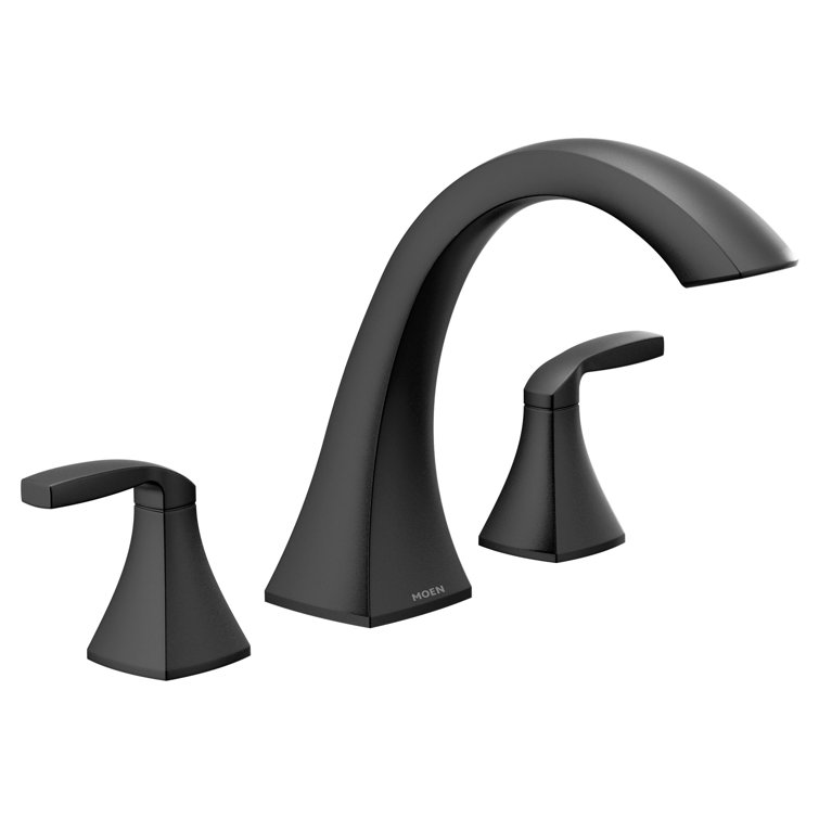 Matte Black Nickel Two-Handle Roman Tub Faucet