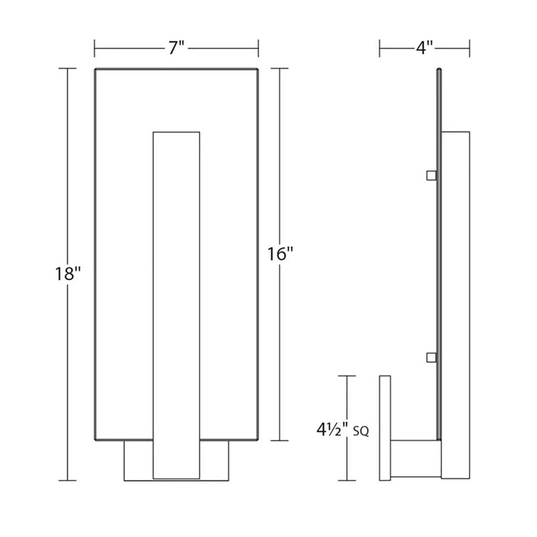 Midtown 16'' Bronze and White LED Outdoor Wall Sconce