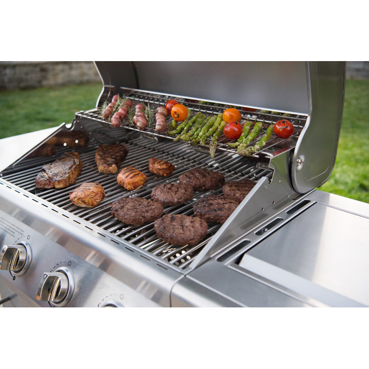 Nexgrill 4-Burner Stainless Steel Propane Gas Grill with Side Burner