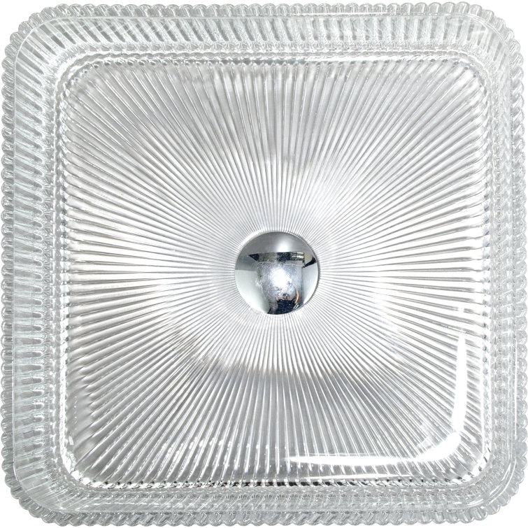 Clear Tempered Glass Square Vessel Bathroom Sink, 15 inches