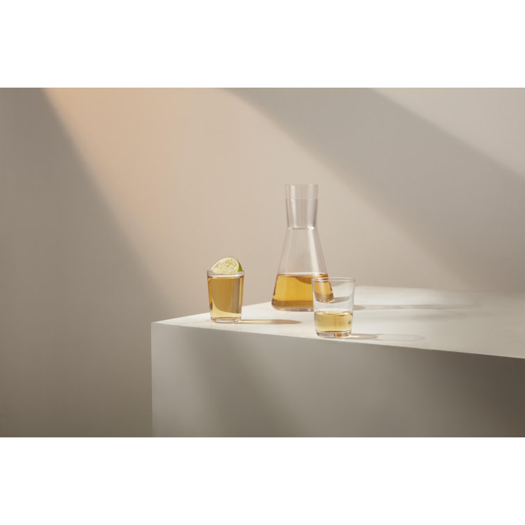 Mouth-Blown Crystal Carafe with Shot Glass Stopper