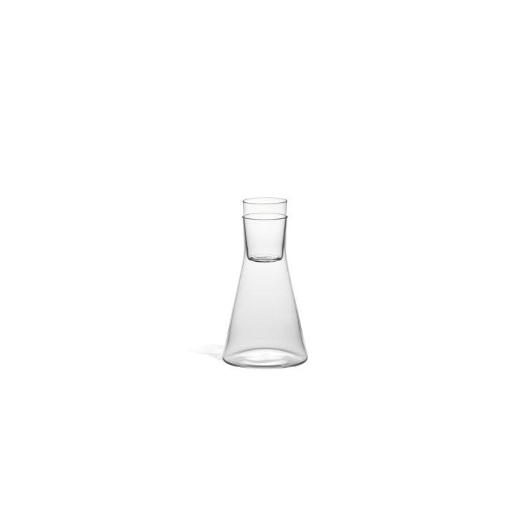 Mouth-Blown Crystal Carafe with Shot Glass Stopper