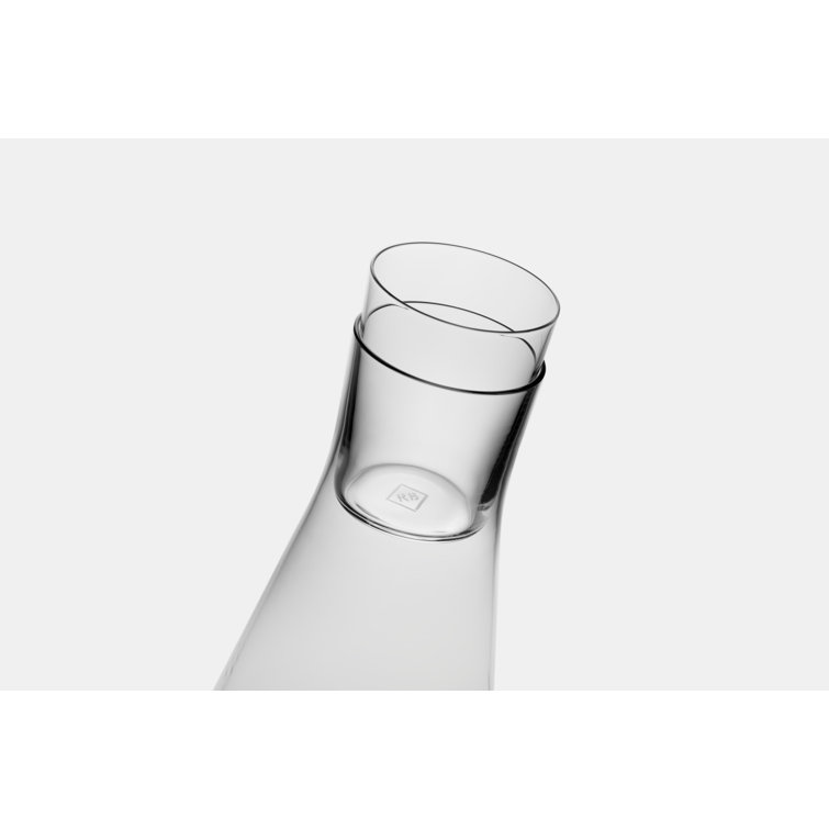 Mouth-Blown Crystal Carafe with Shot Glass Stopper