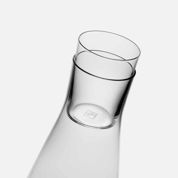Mouth-Blown Crystal Carafe with Shot Glass Stopper