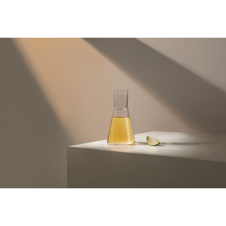 Mouth-Blown Crystal Carafe with Shot Glass Stopper