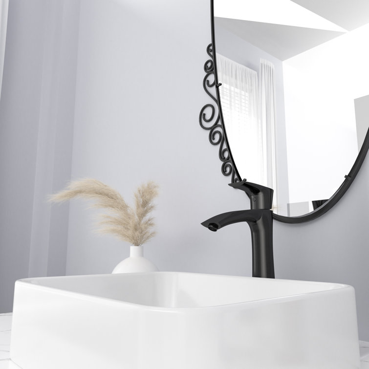 Matte Black Tall Single Handle Bathroom Faucet