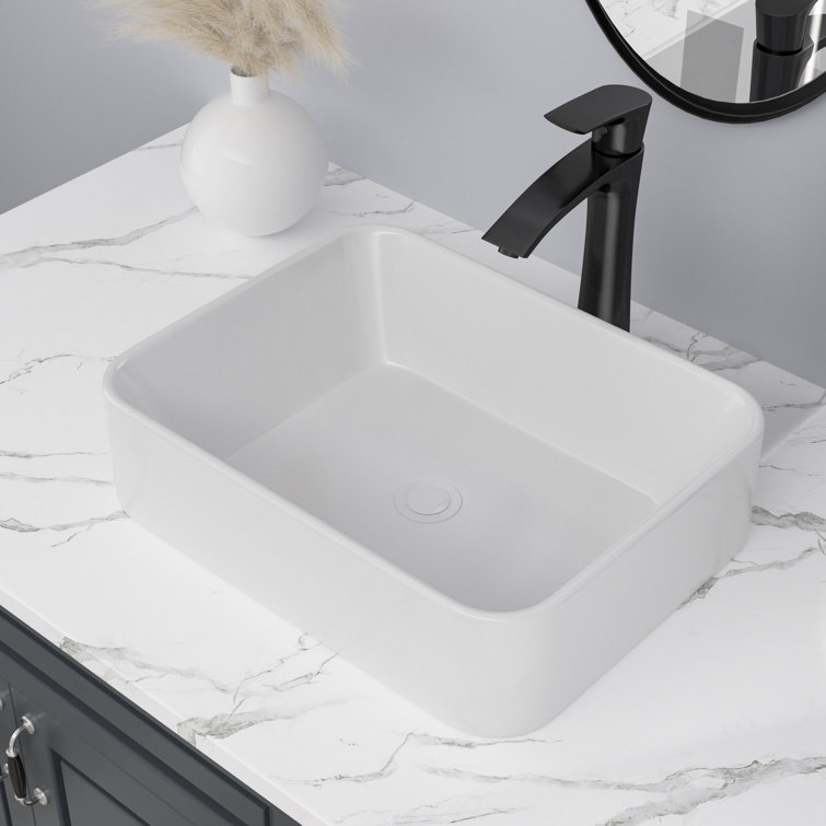 Matte Black Tall Single Handle Bathroom Faucet
