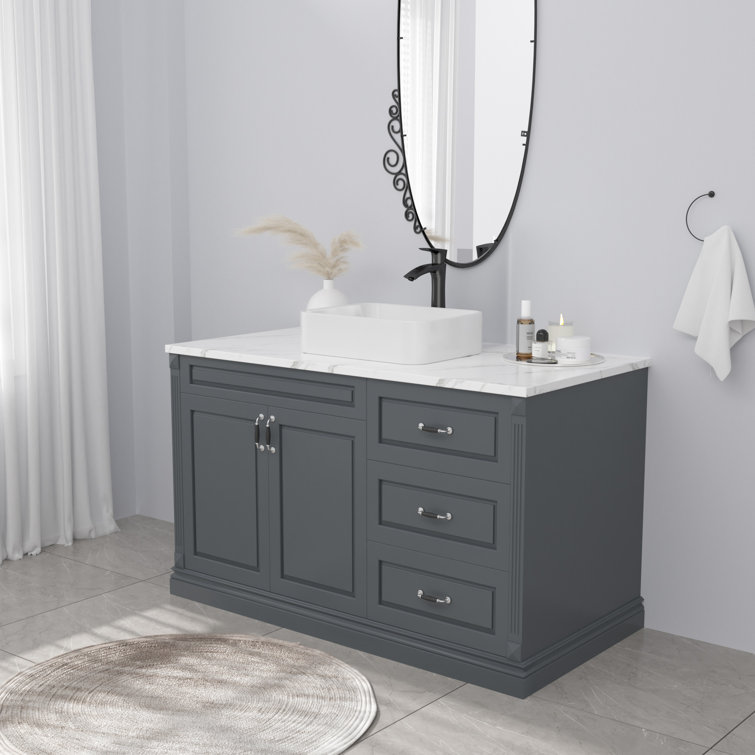 Matte Black Tall Single Handle Bathroom Faucet