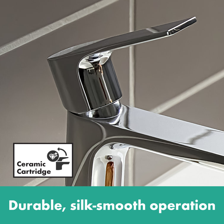 Rebris E Chrome Single Hole Sleek Bathroom Faucet
