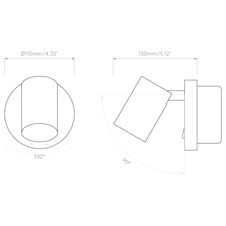 White Metal Dimmable LED Wall Sconce
