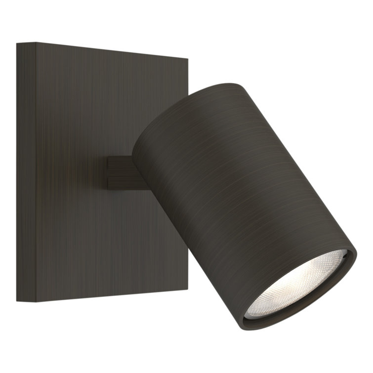 Contemporary Indoor Adjustable Spotlight in Painted White Metal