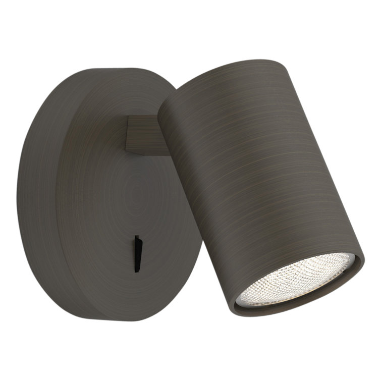 Bronze Adjustable LED Wall Sconce with Metal Shade