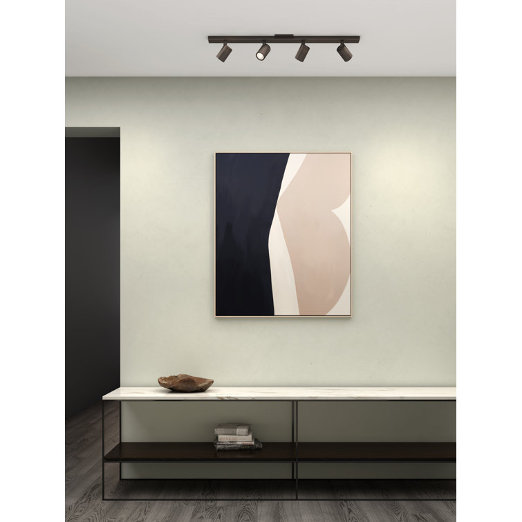 Bronze 4-Light Adjustable Track Lighting Fixture