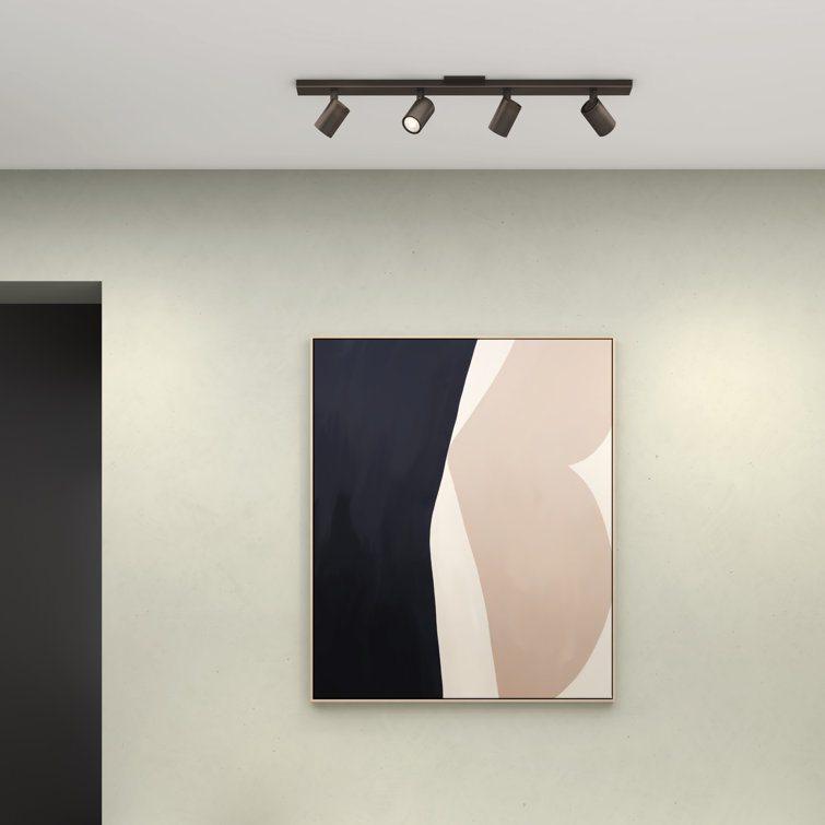 Bronze 4-Light Adjustable Track Lighting Fixture