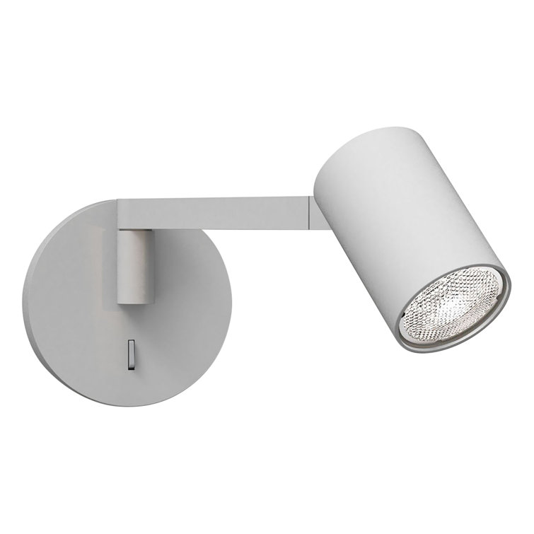 White Metal Adjustable Swing Arm Wall Sconce
