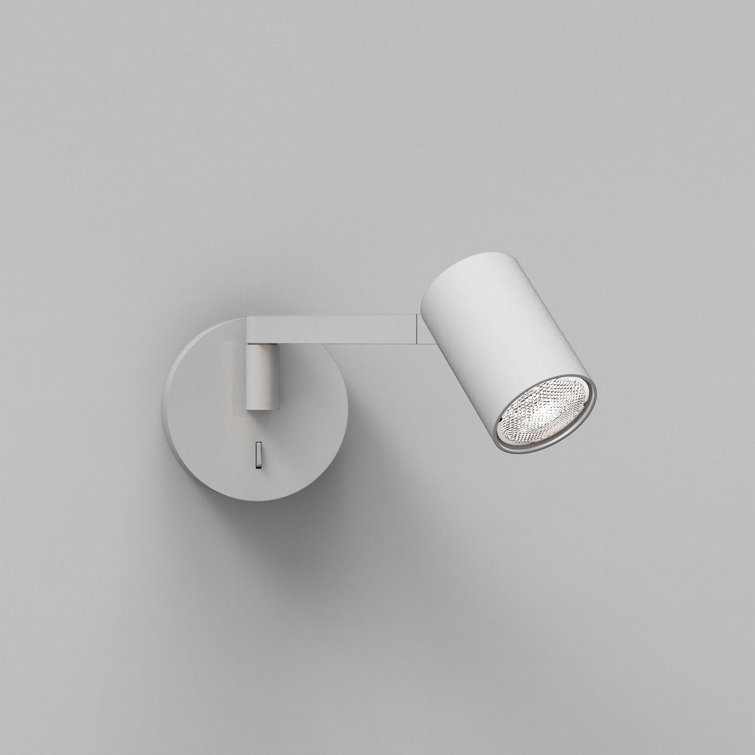 White Metal Adjustable Swing Arm Wall Sconce
