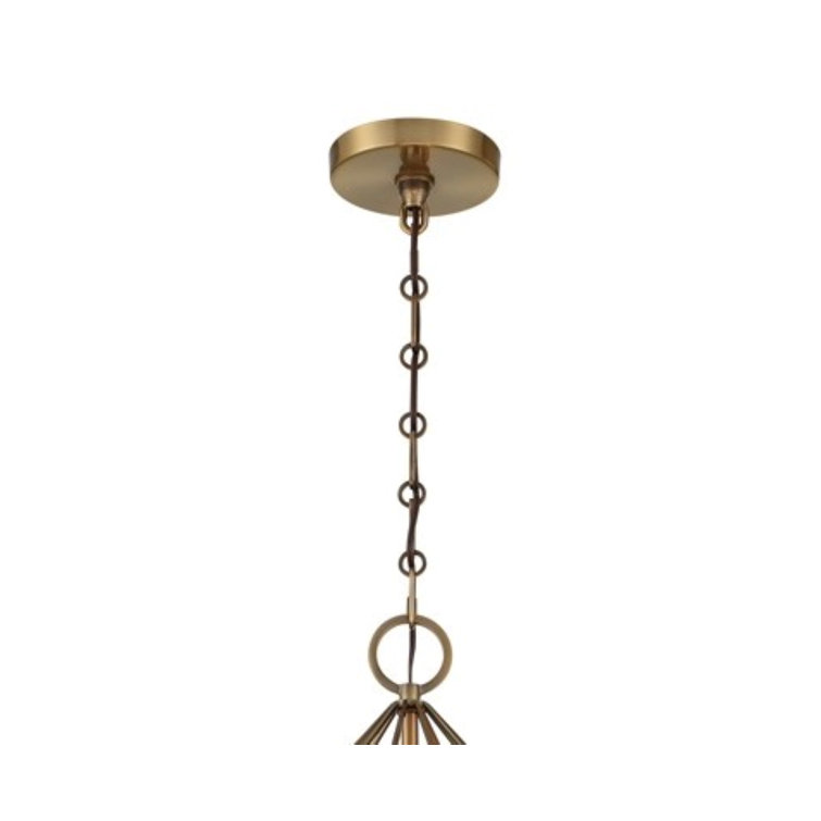 Grandeur 8-Light Aged Antique Brass Drum Chandelier