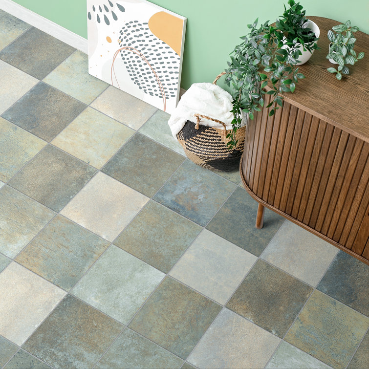 Nusa Jade Green Matte Porcelain Wall & Floor Tile, 9.75" x 9.75"