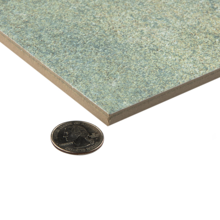 Nusa Jade Green Matte Porcelain Wall & Floor Tile, 9.75" x 9.75"
