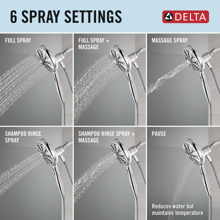 Chrome Multi-Head Handheld Wall Mounted Shower System
