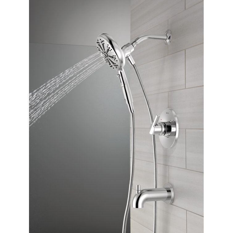 Chrome Multi-Head Handheld Wall Mounted Shower System