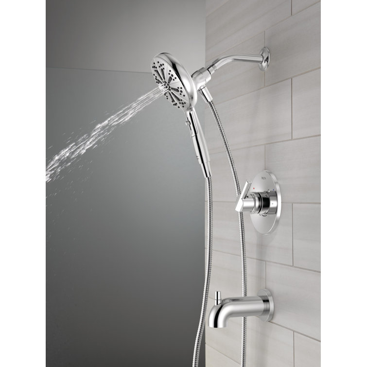 Chrome Multi-Head Handheld Wall Mounted Shower System