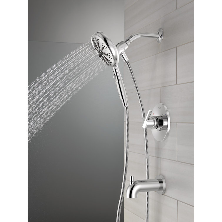 Chrome Multi-Head Handheld Wall Mounted Shower System