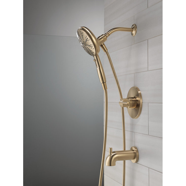 Champagne Bronze Multi-Head Wall Mounted Handheld Shower
